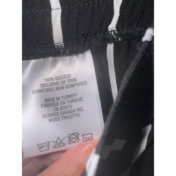 Jane & John Office Siren Corpcore 16 Black/White Pin Stripe Wide Leg  Pants - Picture 6 of 11